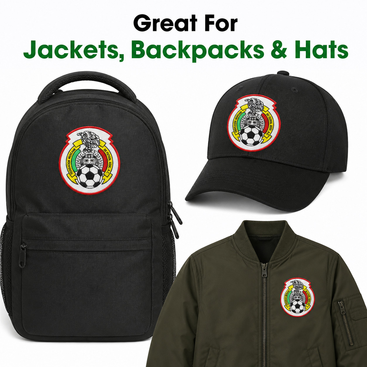 Mexico Soccer Crest Iron On Embroidered Patch Badge 3×3 Inch Futbol Mexicano