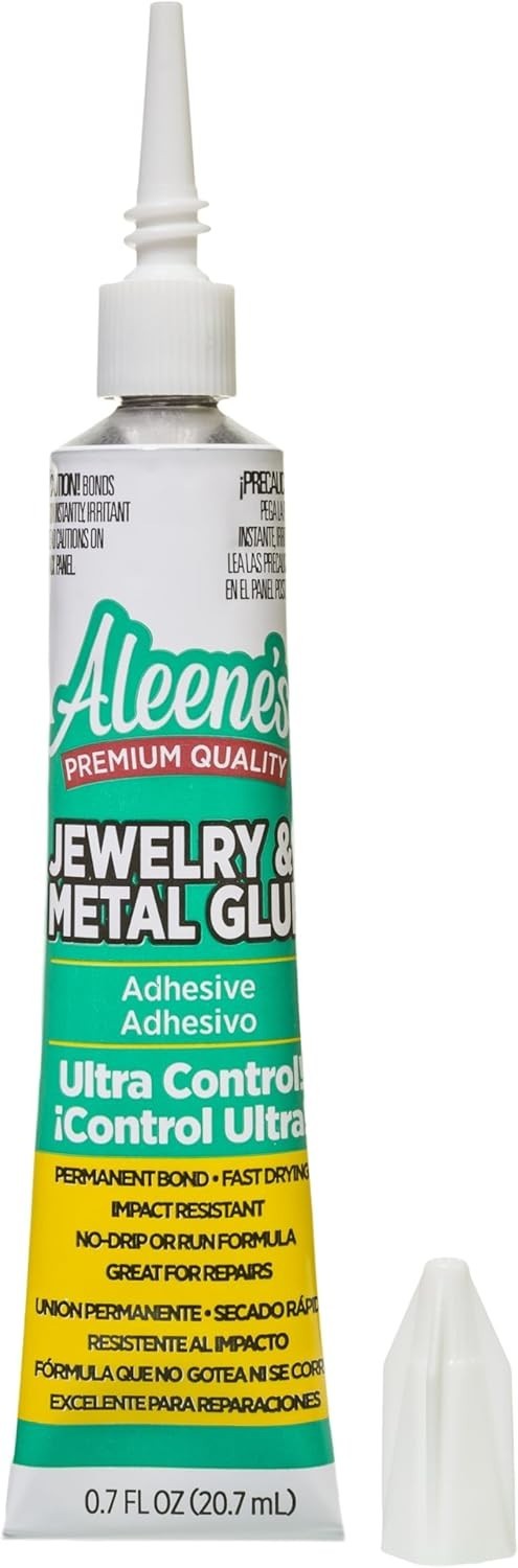Jewelry Metal Glue Instant Adhesive Permanent Bond Waterproof Dries Clear 0.7oz