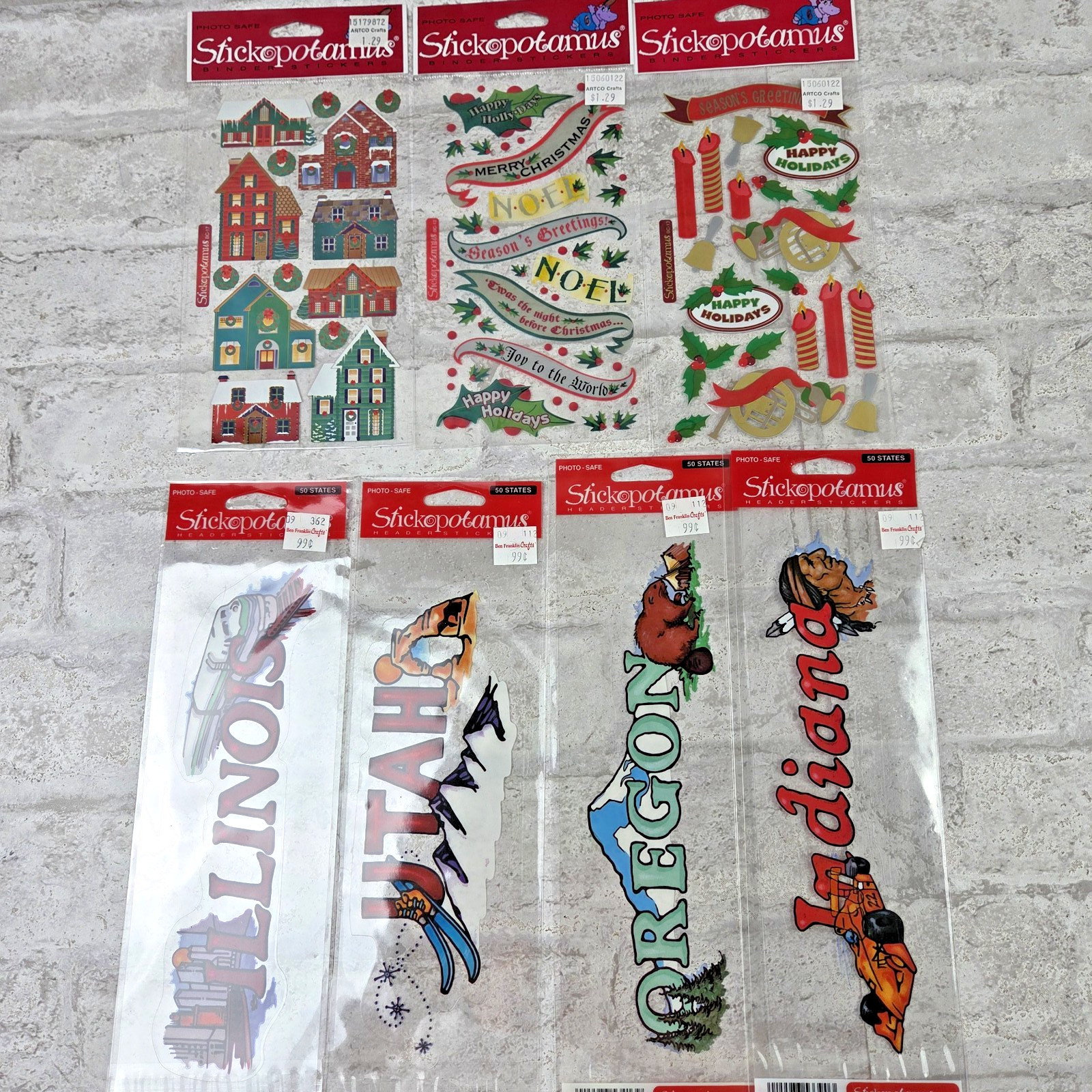 Mixed Lot Of 60 Pkgs NEW Scrapbook Stickers Jolees Stand Outs Stickopotmus