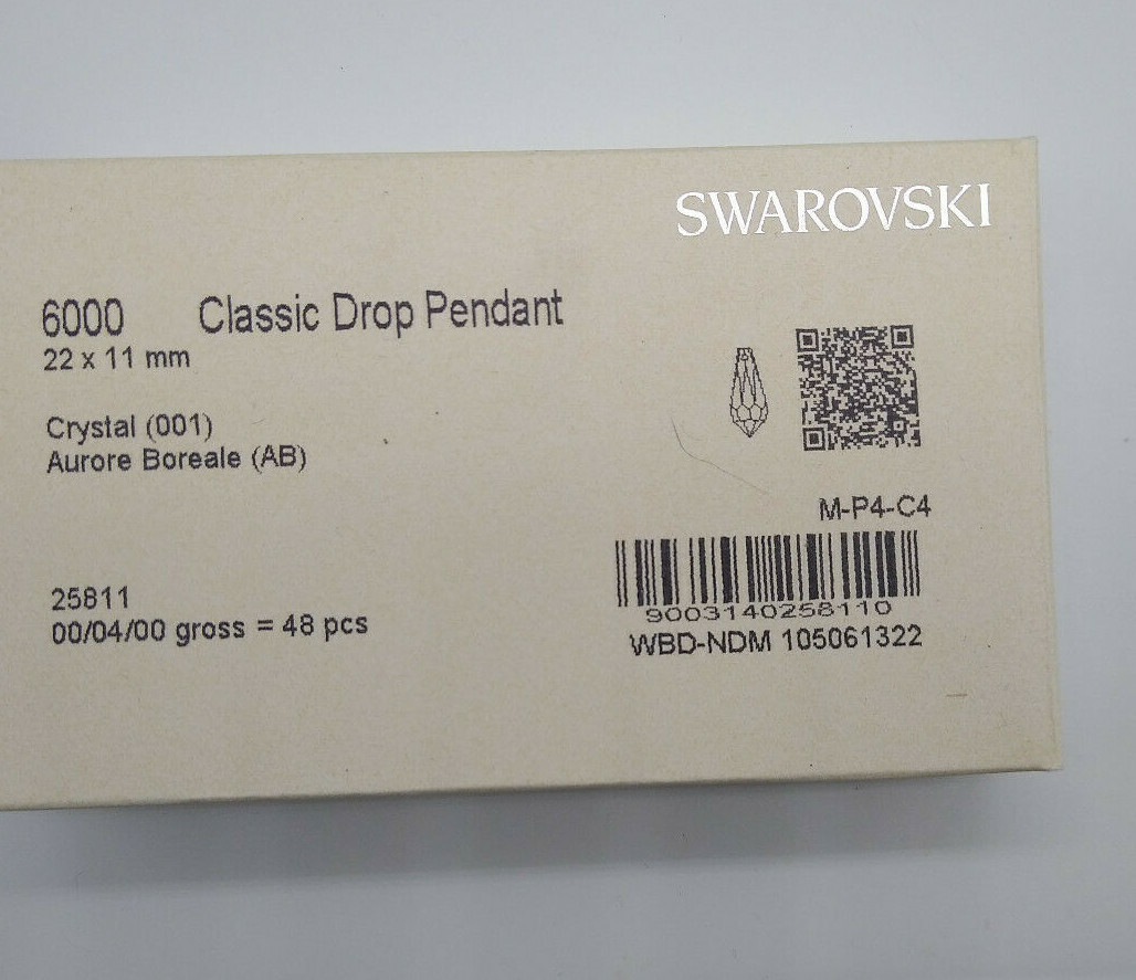 Swarovski Crystal Clear AB 22mm Teardrop 6000 Pendant; Popular!! Beautiful!