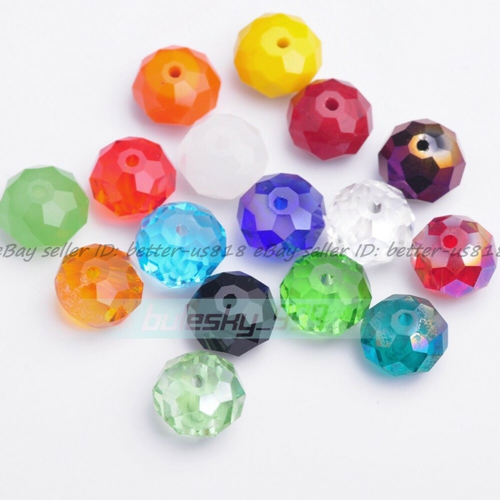 Wholesale Quality Czech Crystal Faceted Rondelle Spacer Beads 4MM 6MM 8MM 10MM