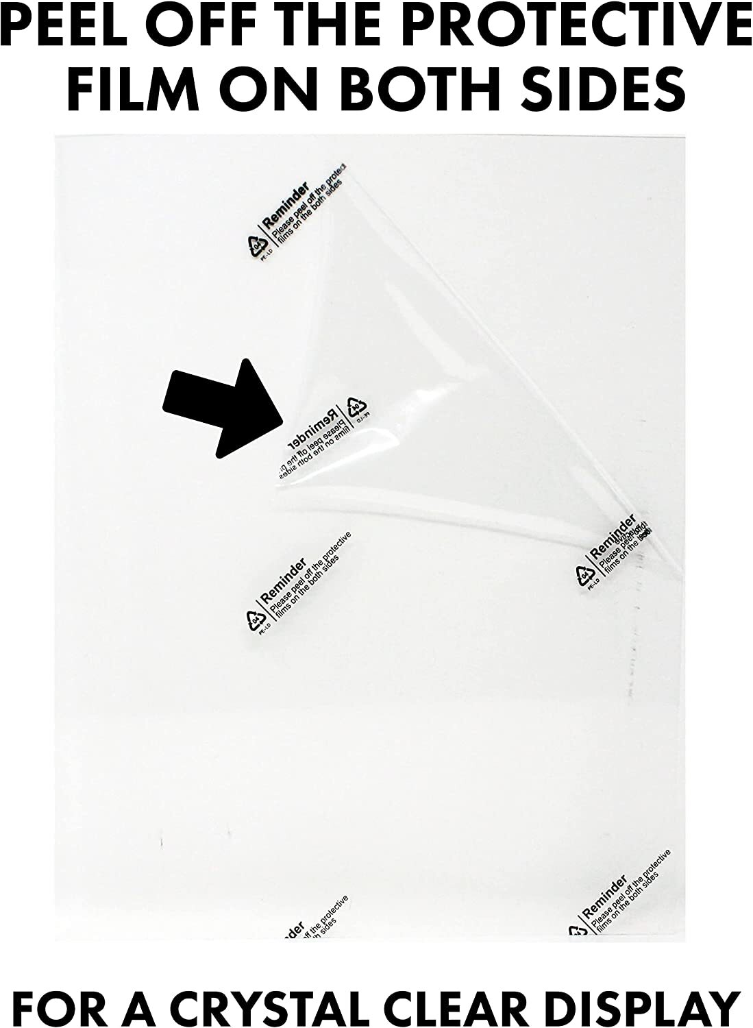 Lexan Polycarbonate 9034 Clear Plastic Unbreakable Film-Masked Replacement Sheet