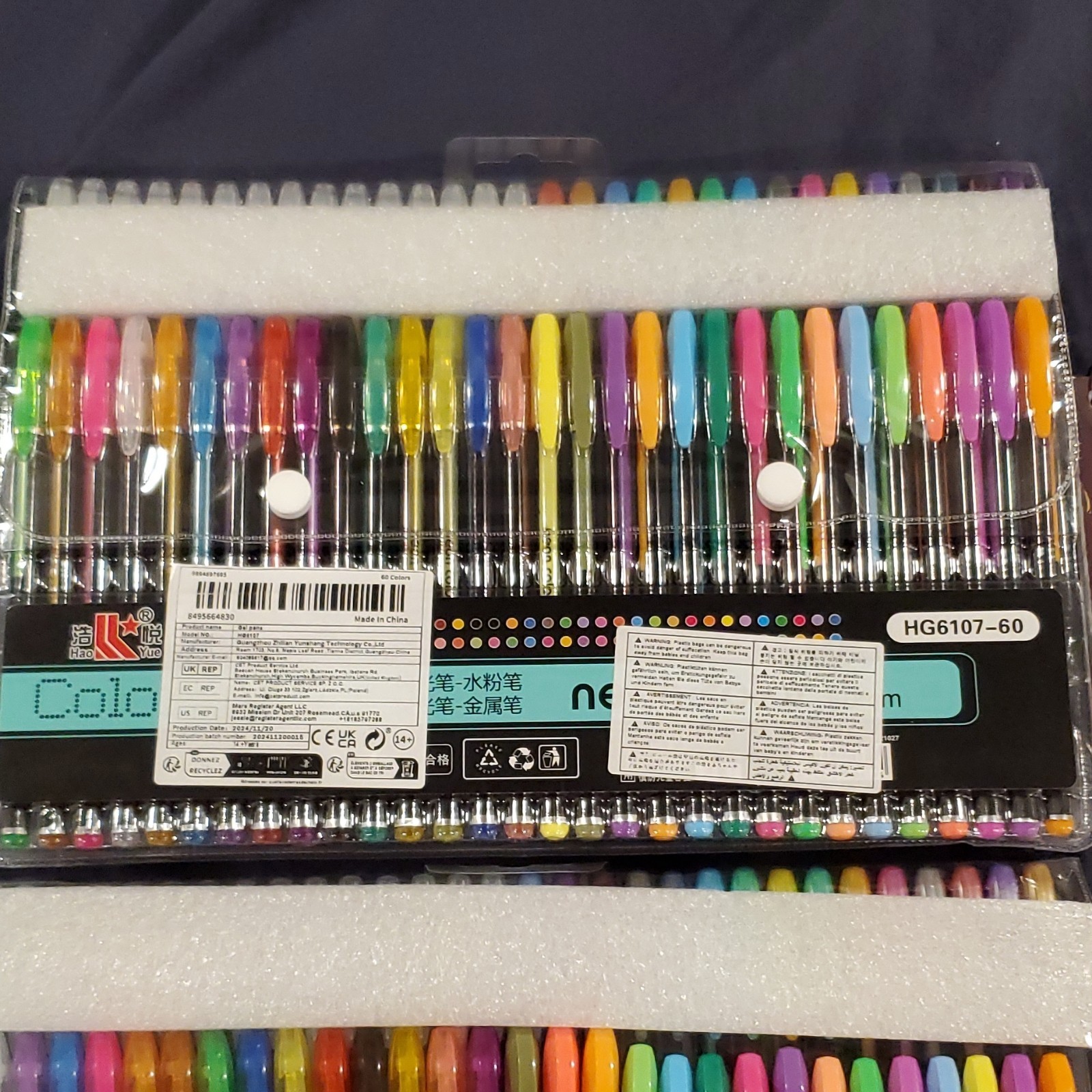 ZUIXUA HG6107-60 (2)Multicolor Gel Pen Sets With Enchanted Cottage Coloring Book