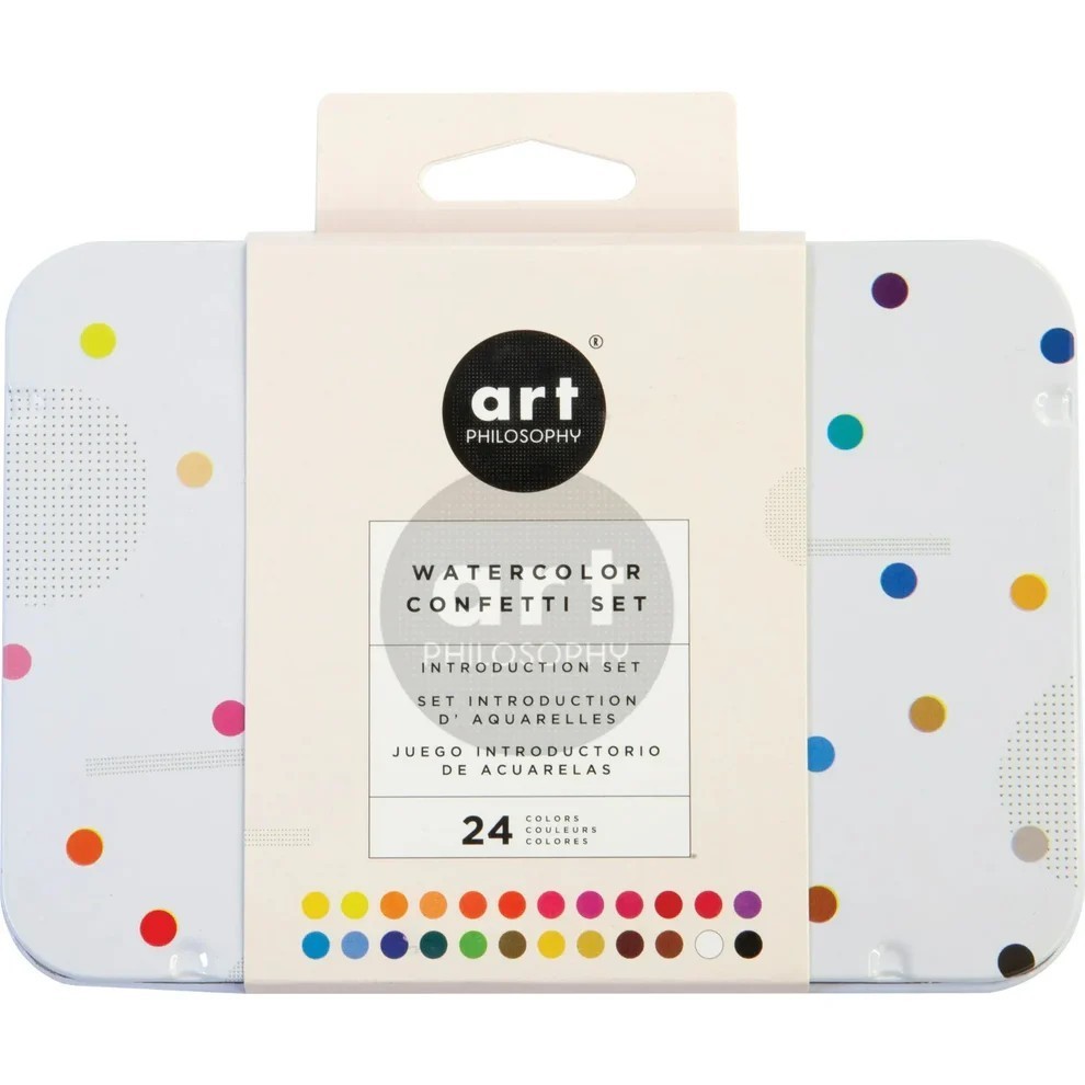 Prima Marketing Art Philosophy Watercolor Confetti Set – Vibrant Colors Kit