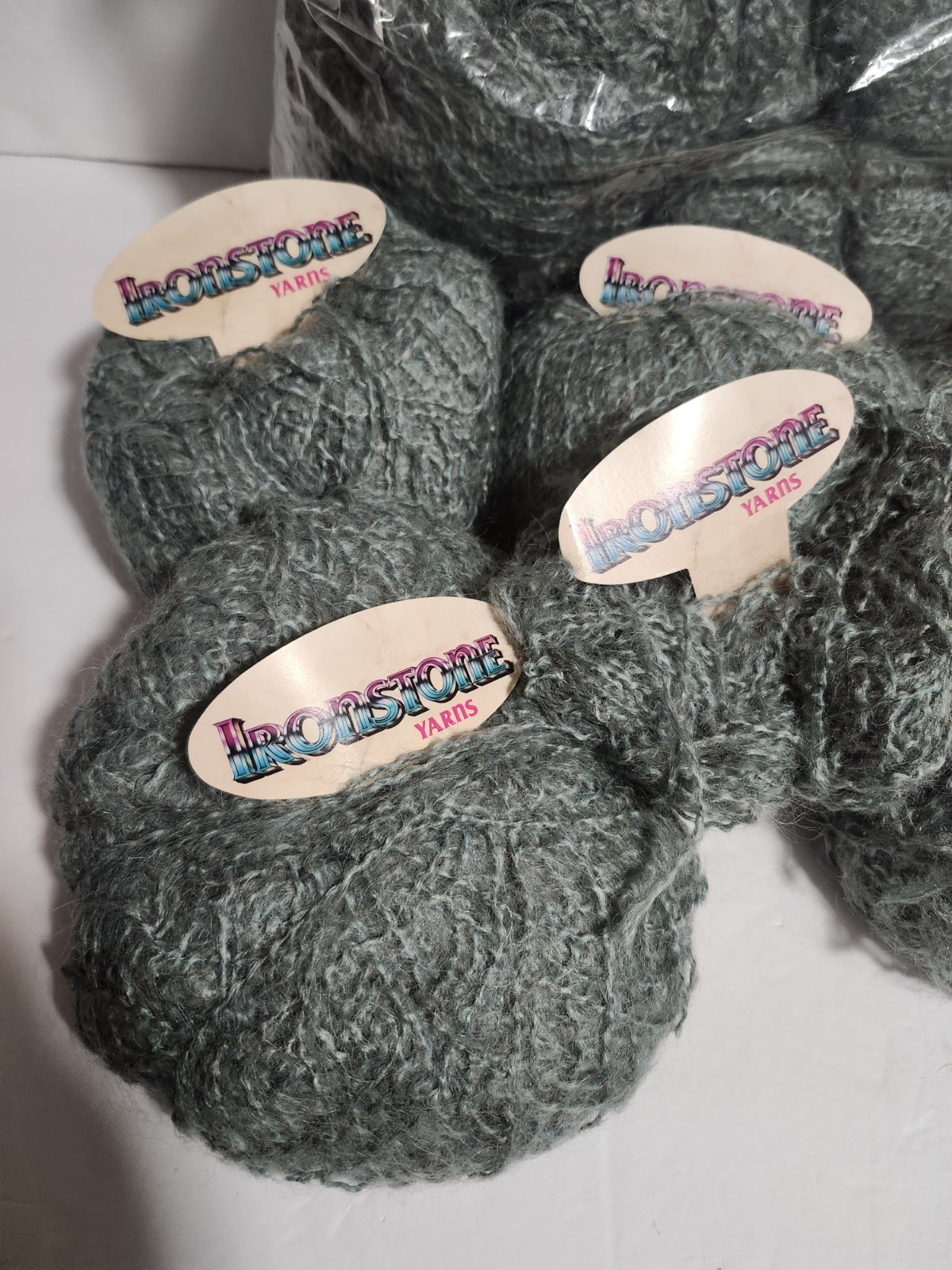 Mohair Ironstone Yarn 45% Mohair 45rylic10%Polyester 17 Skeins 50g Same Lot