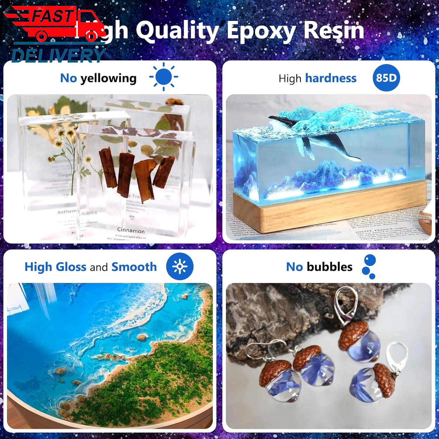 Deep Pour Epoxy Resin, 3 Gallon Resin Epoxy Kit (2:1) for 2-4 Inch Pour 💪👌