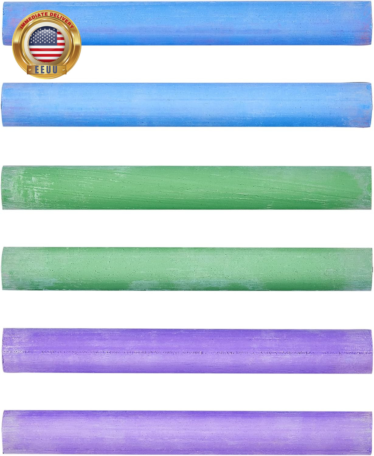 Board Chalk, Assorted Colors, 12 Count | Chalkboard Chalk, Scratch Free, Smooth