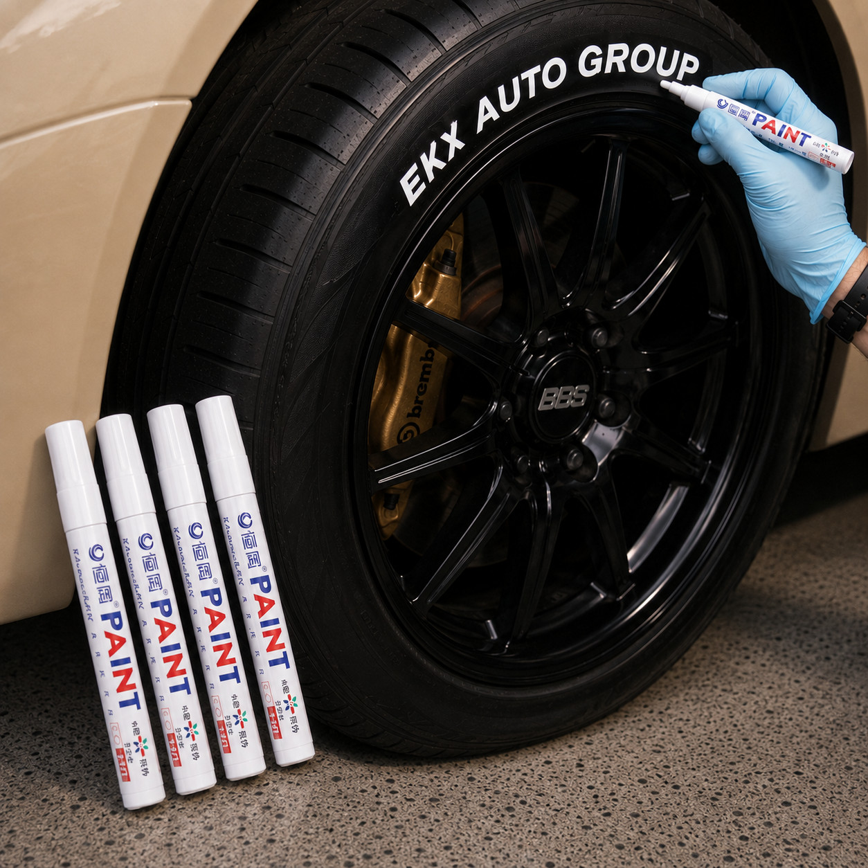 Tire Ink Permanent Marker Tyre Lettering Paint Pen USA Seller TOYO 4 Pack White