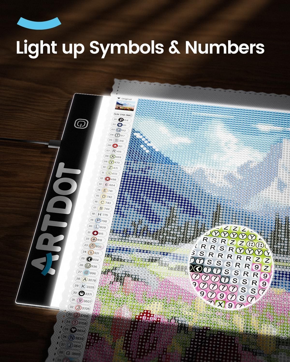 LED Light Pad for Diamond Painting Kits Art Light Board with Adjustable Brigh…