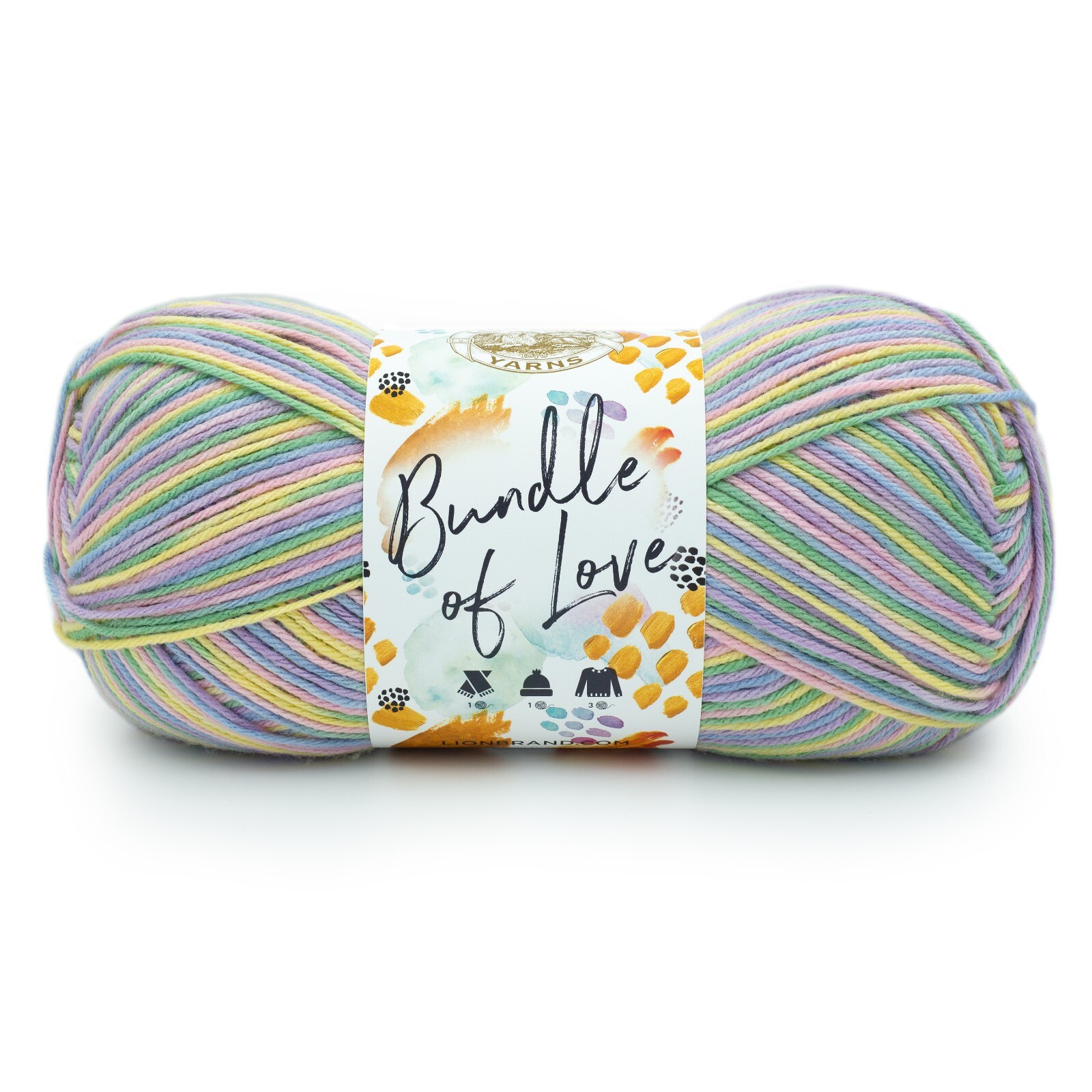 (1 Skein) Lion Brand Yarn 149-209V Bundle of Love Yarn, Chamomile