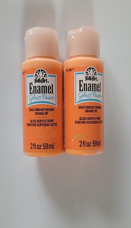 Craft Paint, Enamel Acrylic Vibrant Orange 2 fl oz (L1) 2 Pack – Free Shipping
