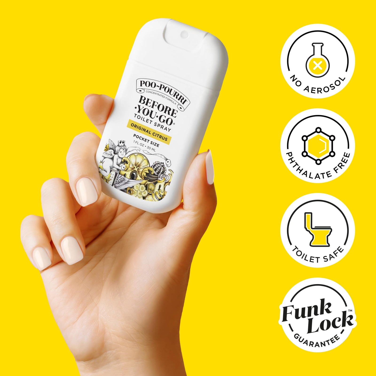 Poo-Pourri Before-You-Go Pocket Toilet Spray, 1 Fl Oz (Pack of 3), Multicolor