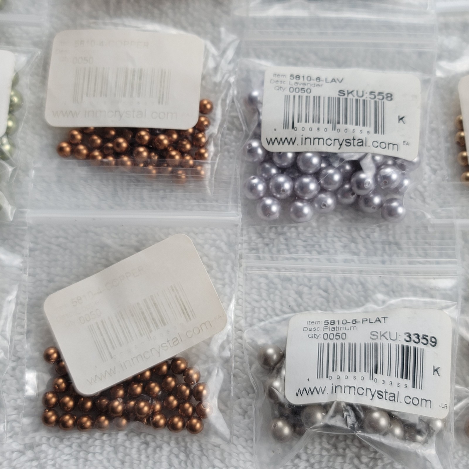 Crystal Pearl Bead Lot 32 bags 5810 5821 Rosaline Creamrose Platinum/Mixed Qty