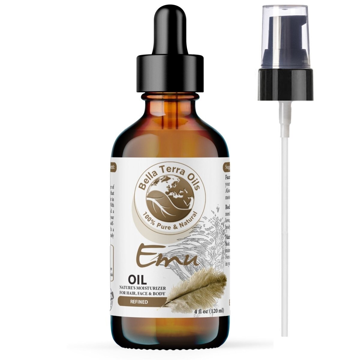 Emu Oil: Natural, Pure, Deeply Penetrating for Skin and Hair Care