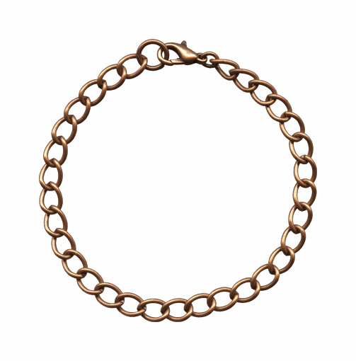 Curb Chain Charm Bracelet Findings Blank Base ~ Add beads or Layer ~ 7 Colors
