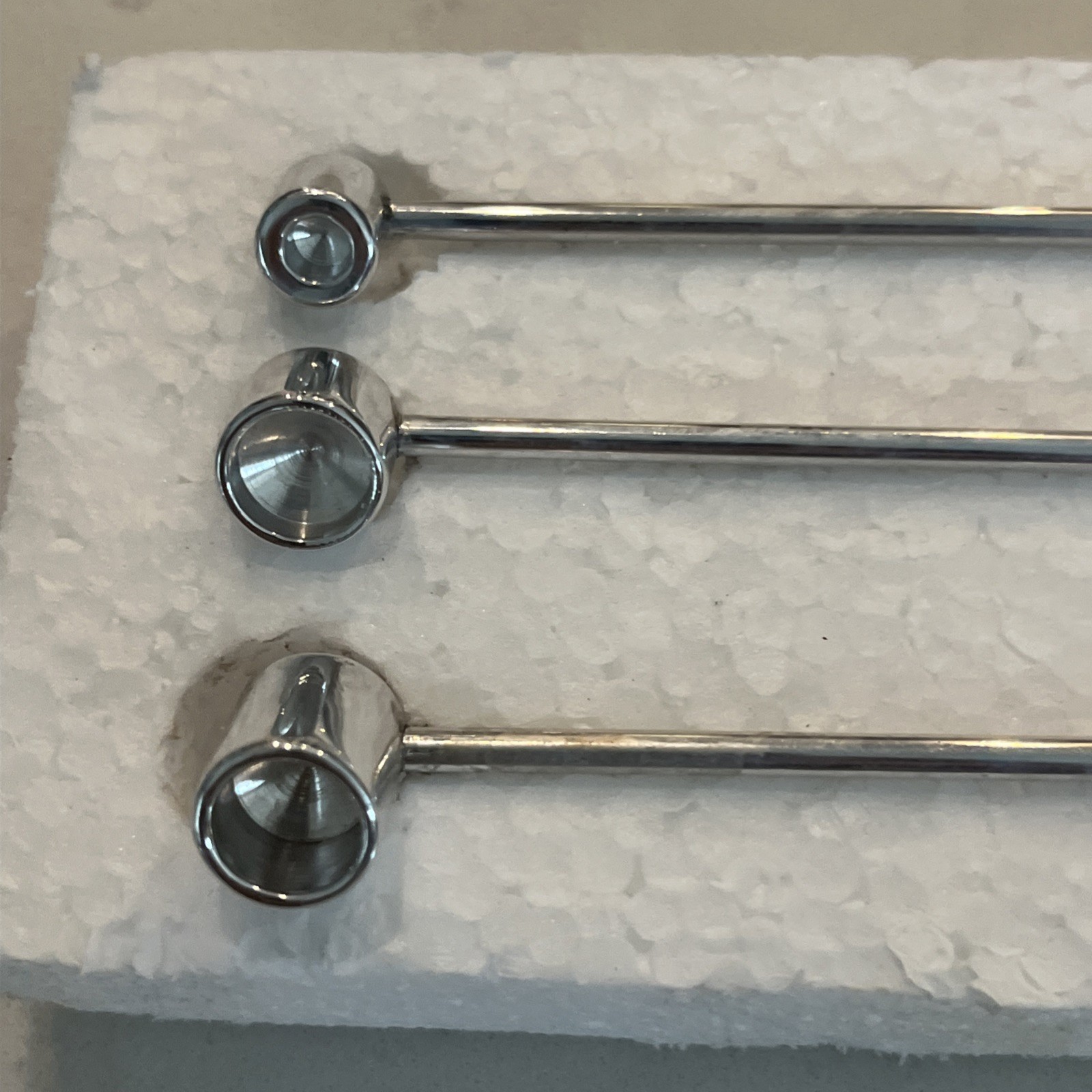 Set Of 3 Grey Dye Spoons For Textiles. 1/4, 1/8, 1/16, 1/32, 1/84, 1/128. R-1