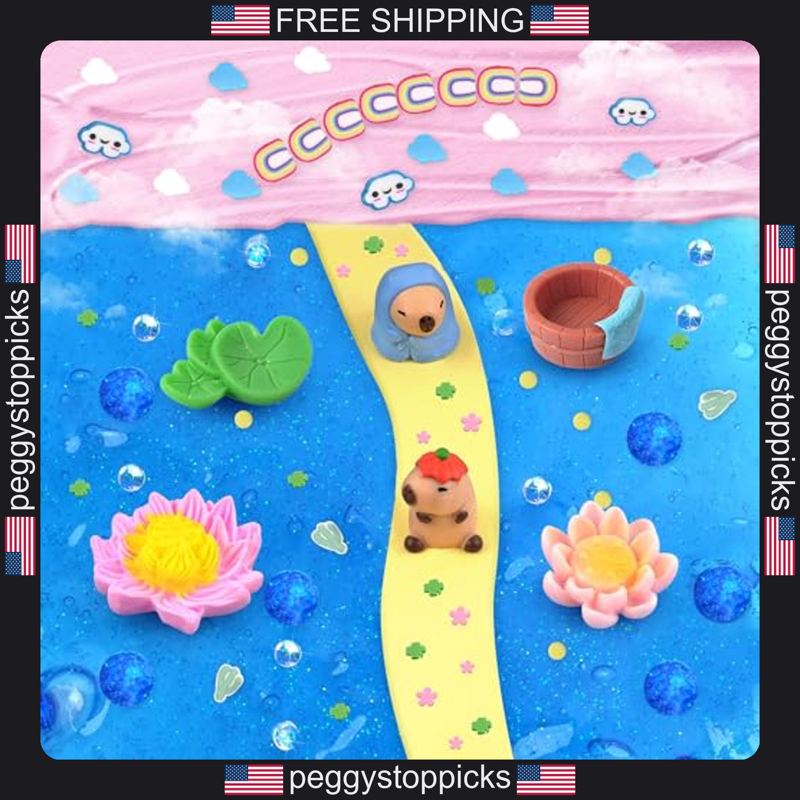 10oz Clear Slime Kit with Mix-ins and Charms for Kids