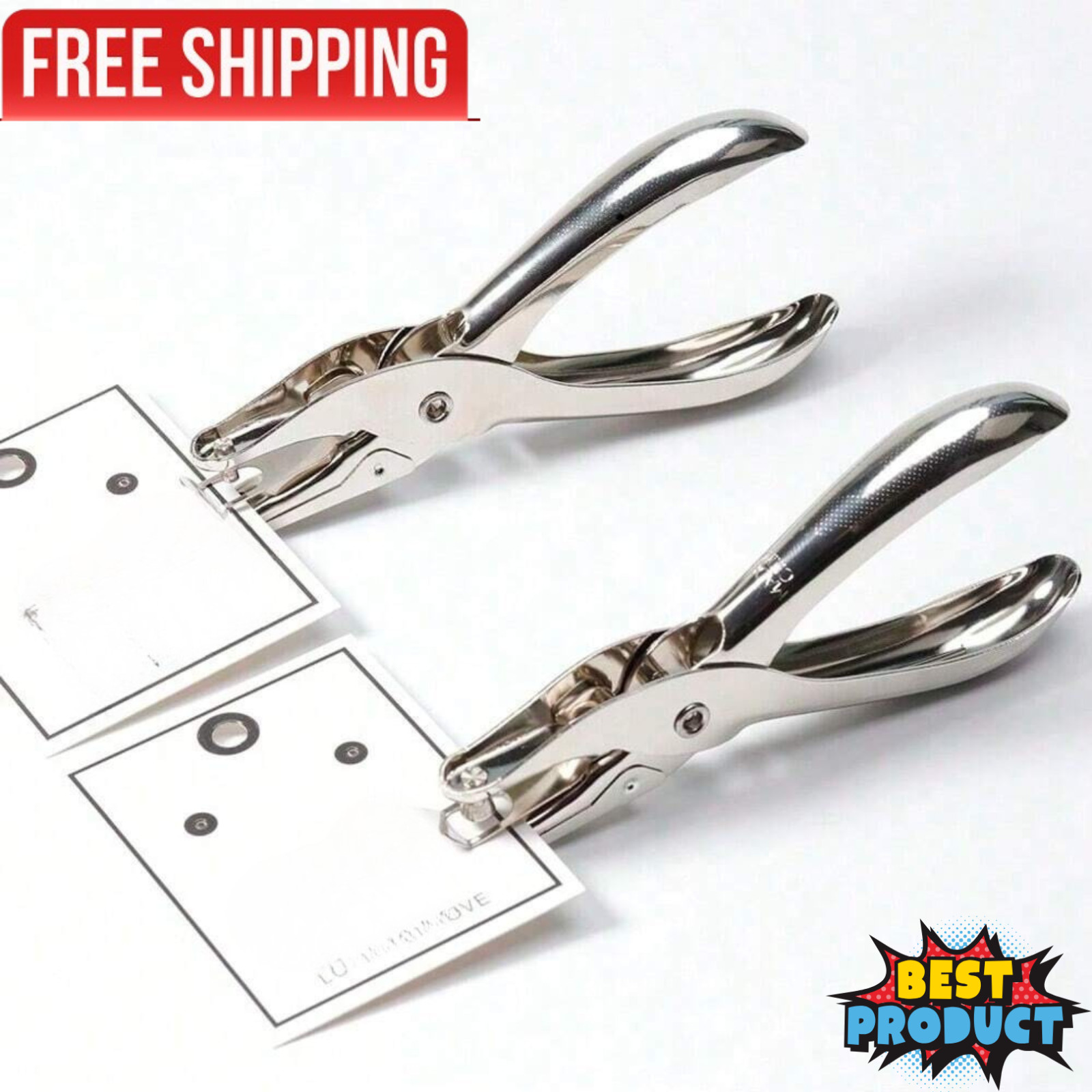 Metal Single Hole Punch Paper Card 3/6mm Plier Puncher Office & School For Craft