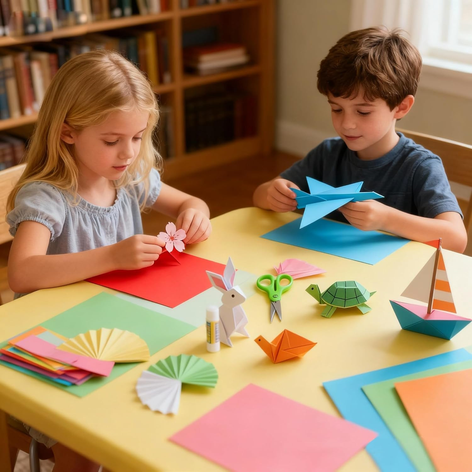 Colored Paper 100 Sheets, 20 Assorted Colors Construction A4 Copy Paper for Scho