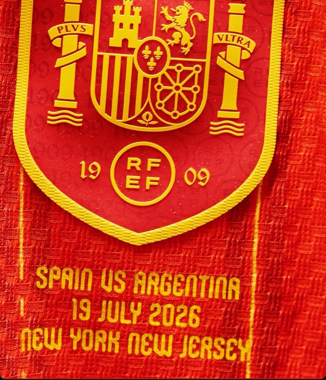 Mondial 2026 SPAIN vs ARGENTINA Match Details NEW JERSEY Patch Badge