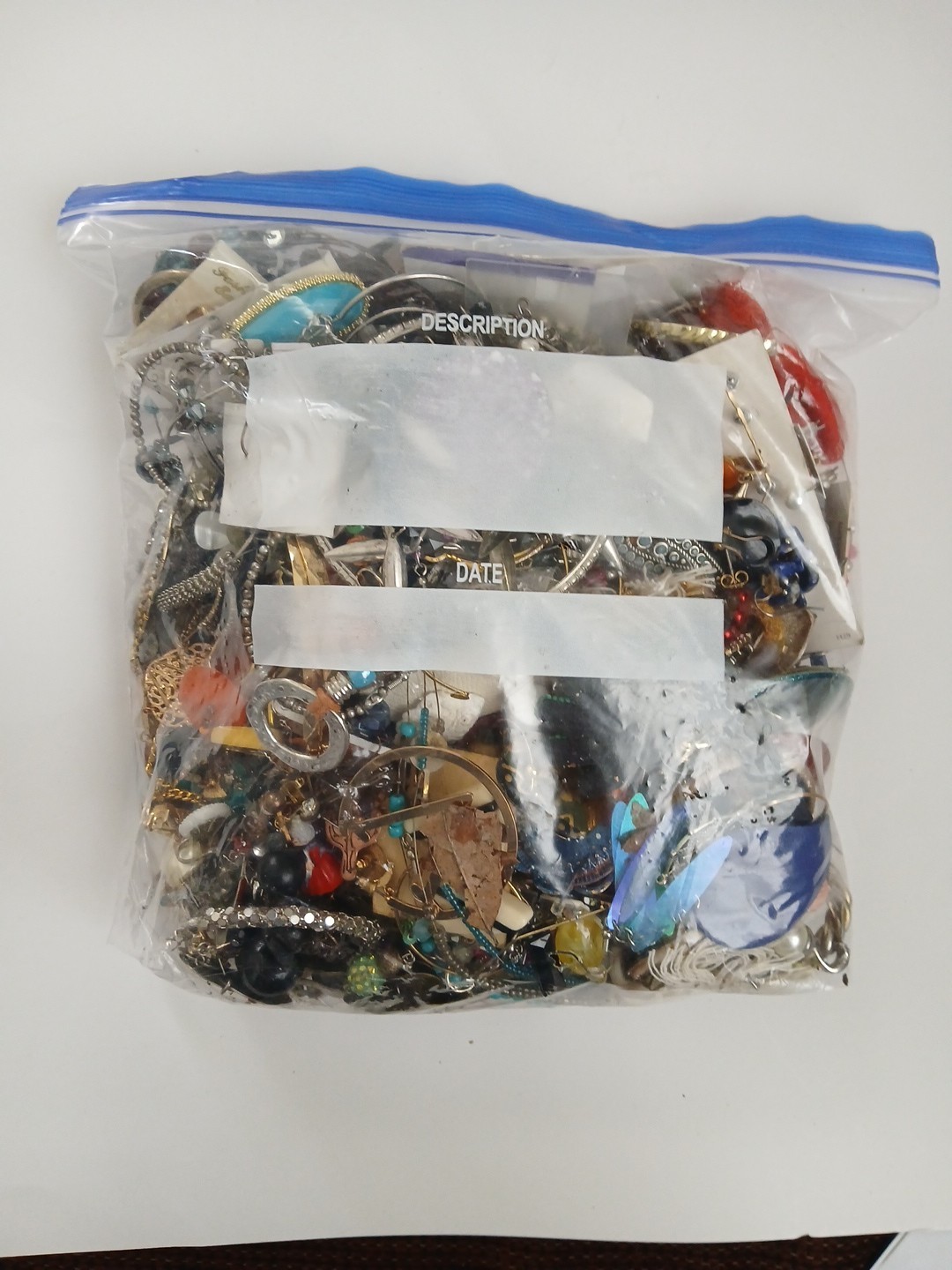 3lb grab bag junk jewelry, Unmatched, Unsorted earrings, for crafts ,making