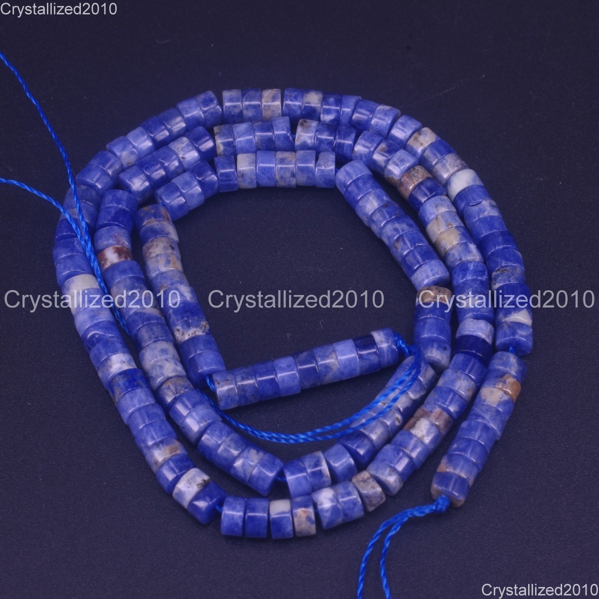 Natural Gemstones Heishi Cylinder Disc Spacer Beads Jewelry Making 2x4mm 15.5″