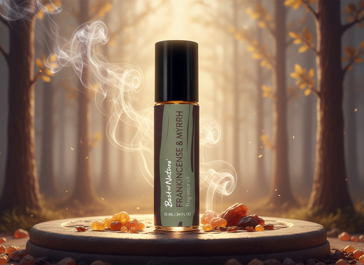 Frankincense & Myrrh Fragrance Oil – Alcohol-Free, Long-Lasting Exotic Perfume