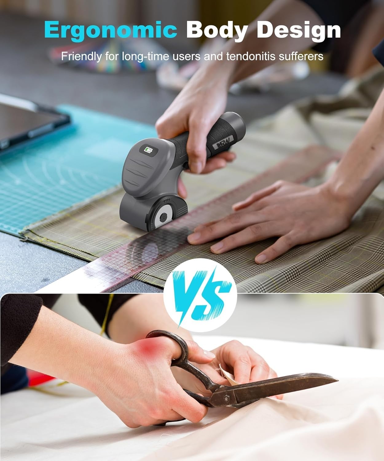 Cordless Electric Scissors, 4V Cardboard Cutter,Box Cutter Fabric Scissor Cutter