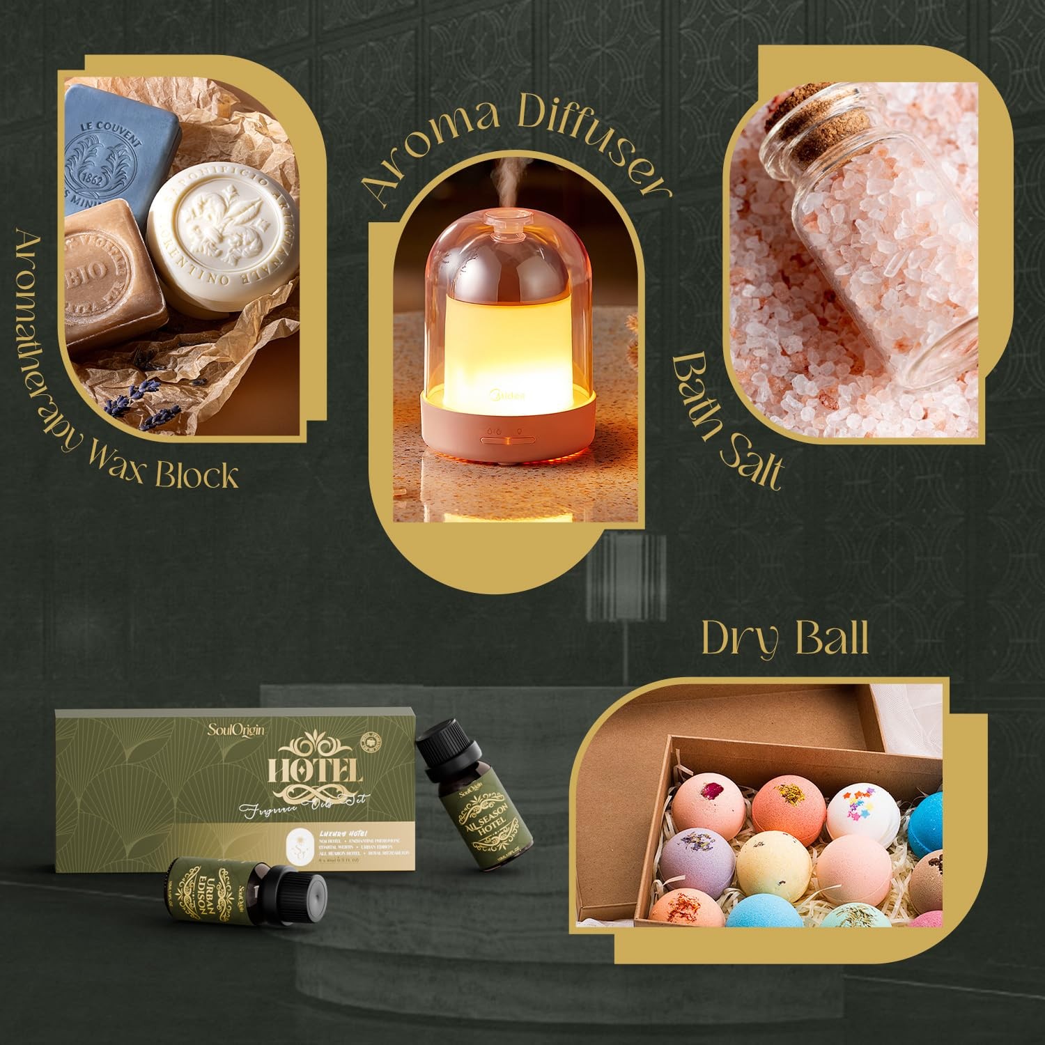 Soulorigin Hotel Diffuser Oils Gift Set, 0.3 Fl Oz (Pack of 1),