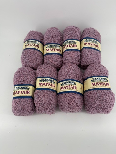 Vintage Scheepjes Thorobred Mayfair Yarn Lot of 8 Pink Blend 100% Wool 1,272 Yds