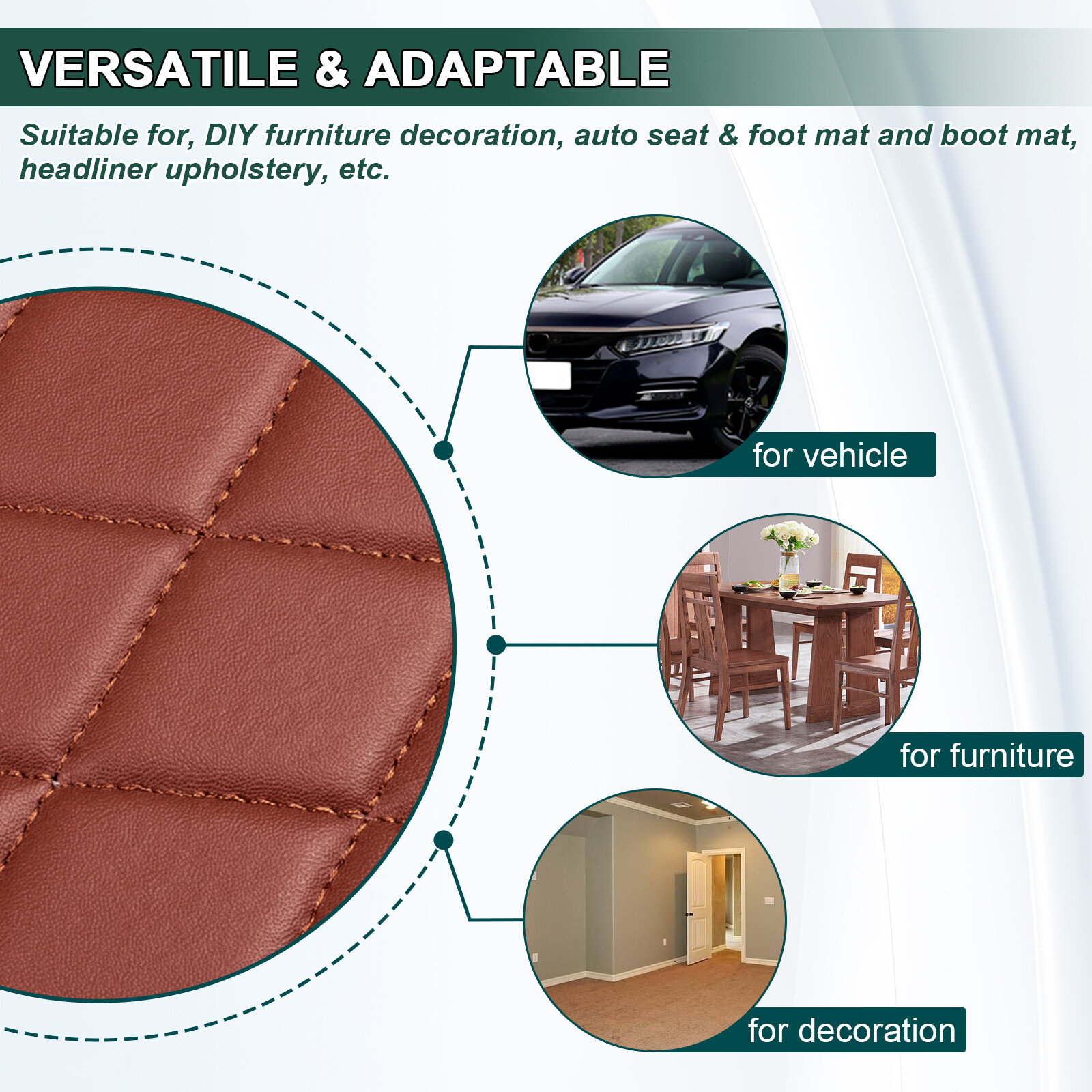 63″ Vinyl Faux Leather Foam Back Auto Upholstery Fabric Car Headliner By Yard