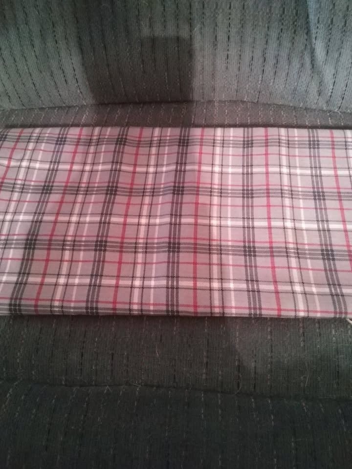 PLAID COTTON FABRIC LOT – YELLOW, BROWN, LAVENDER, RED, BLUE, WHITE & RUST