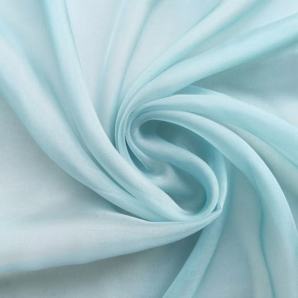 55” Wide Plain Mulberry Pure Silk Chiffon Fabric By the Yard Flowy Wedding Silk