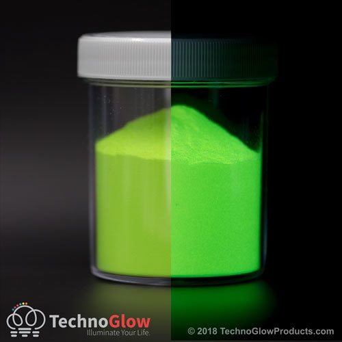Glow in the Dark Powder, FLUORESCENT CHARTREUSE – UV Reactive Glow Pigment