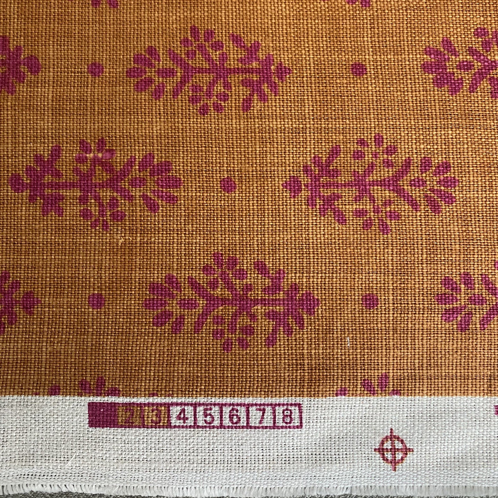 Lisa Fine Textiles Rajkot Saffron Magenta – RAJ/41 Fabric 100% Linen 4 Yards