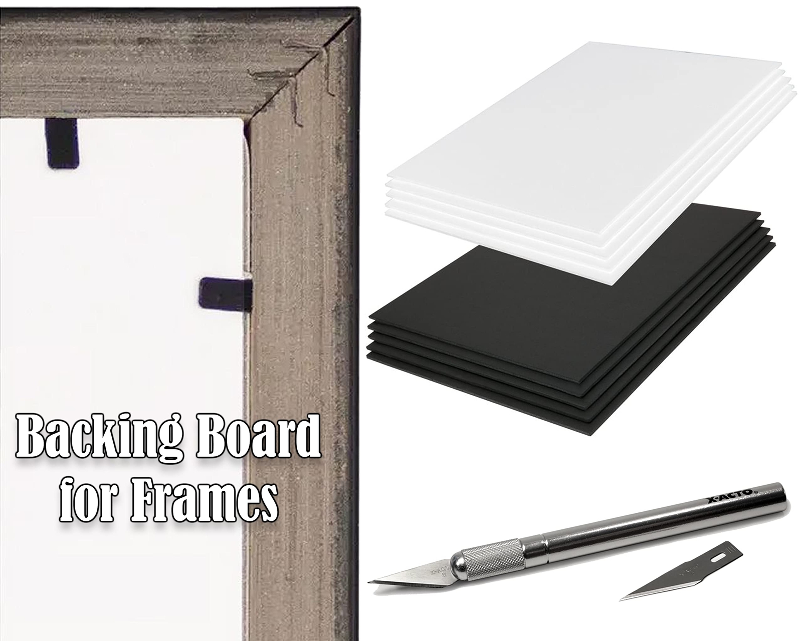 3/16″ White Foam Core Boards 11×14 16×20 20×30 24×36 30×40 32×40 Poster Backing