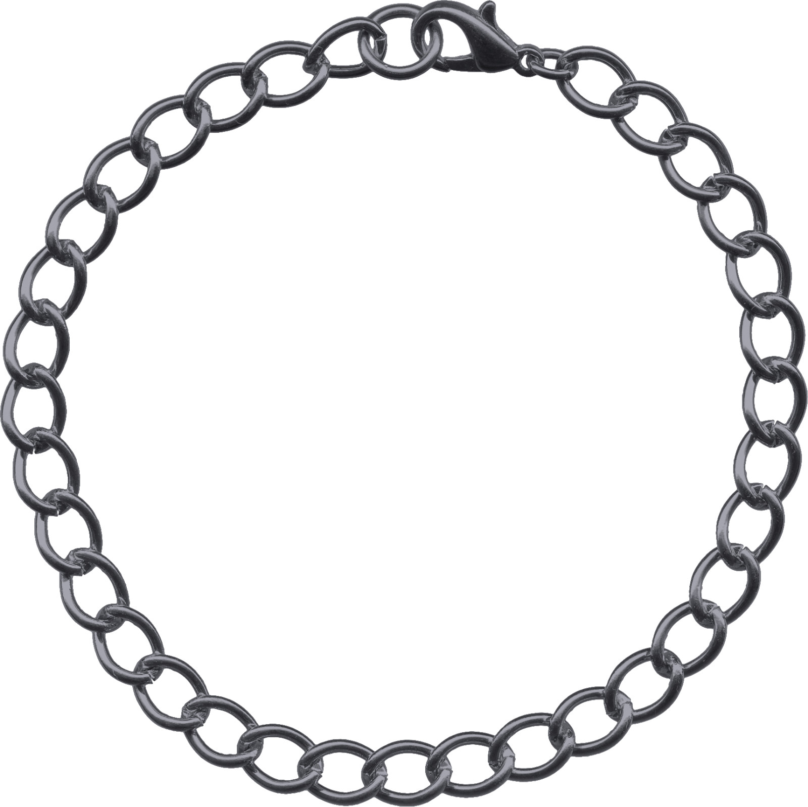 Curb Chain Charm Bracelet Findings Blank Base ~ Add beads or Layer ~ 7 Colors
