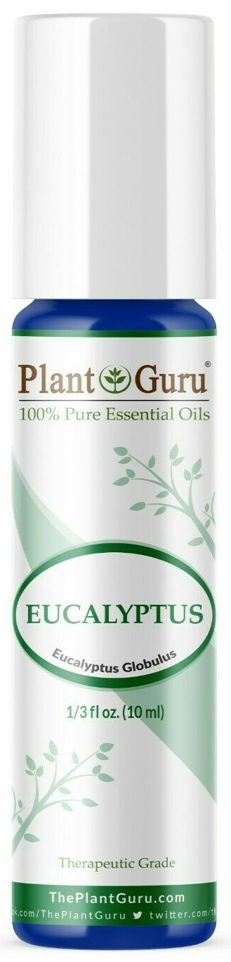 4 pc Essential Oil Roll On Set Pure Lavender, Peppermint, Tea Tree, Eucalyptus