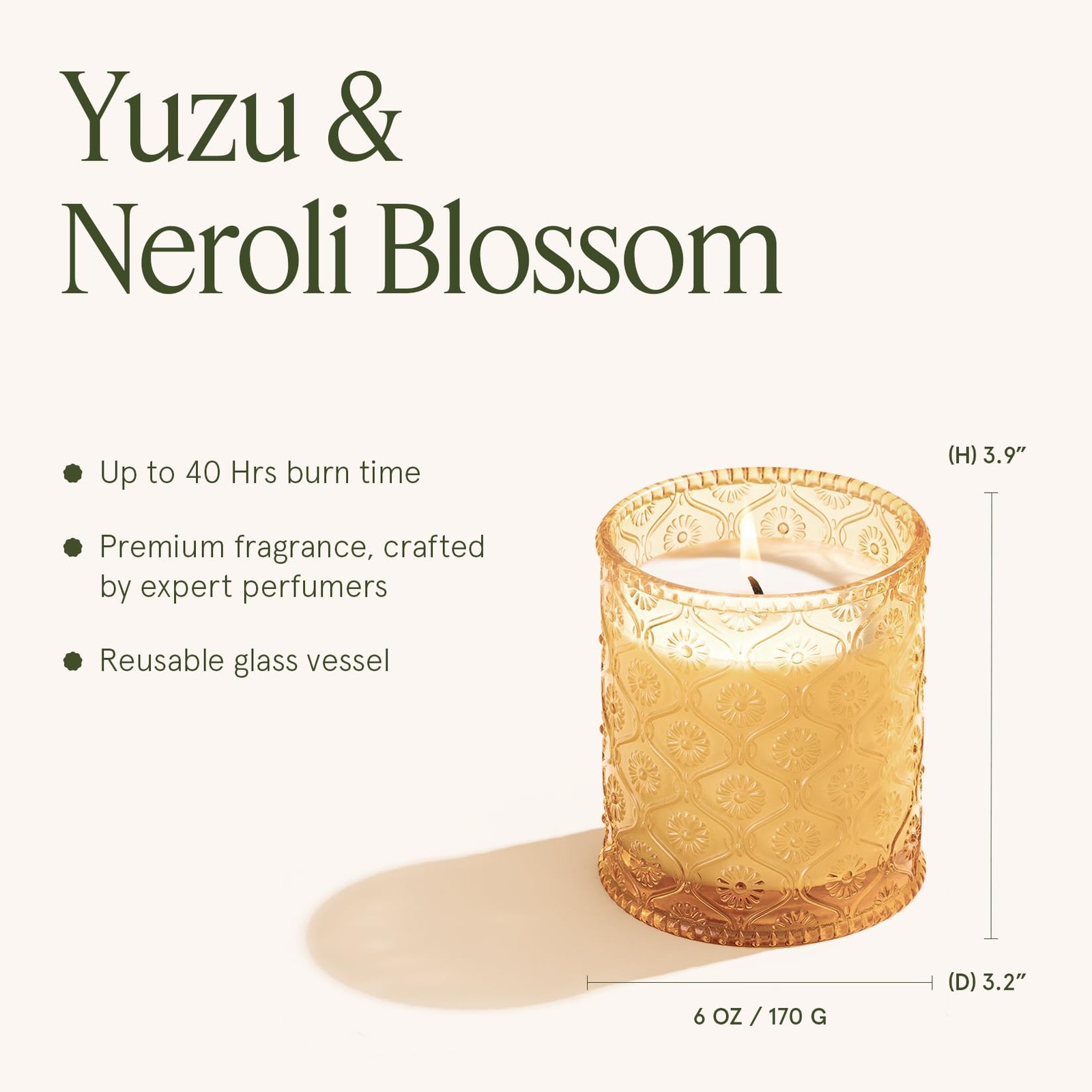 LA JOLIE MUSE Yuzu & Neroli Blossom Candle – Yuzu, &