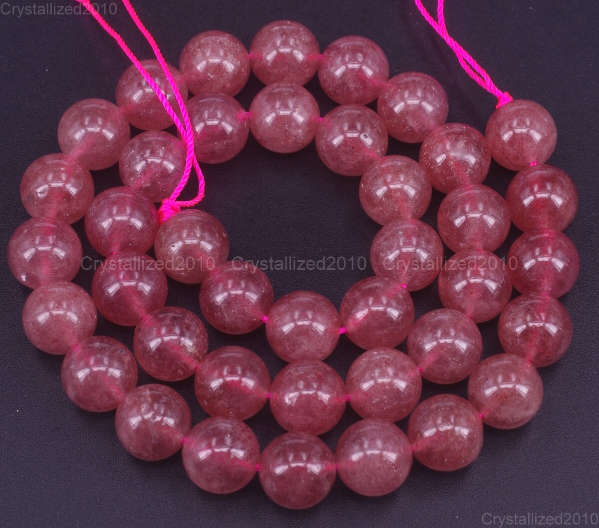Natural Strawberry Quartz Gemstone Round Loose Beads 4mm 6mm 8mm 10mm 12mm 16″