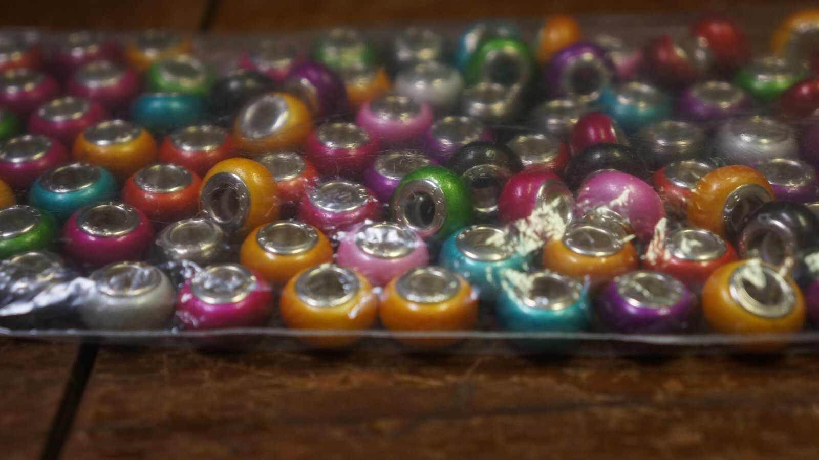 LOT OF MULTICOLOR Sterling Silver BEADS WITH HOLE FOR JEWELRY CRAFTS NO STONE