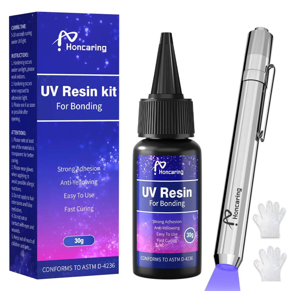 UV Resin Kit with Light, Fast Drying Beginner-Friendly Kit, Bonding & Repairing