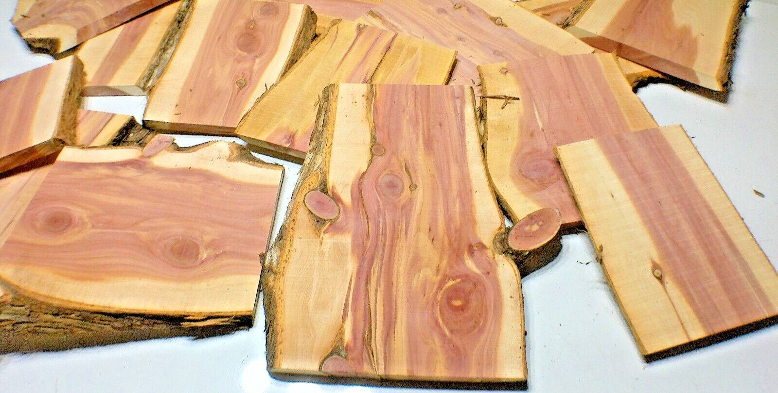 RED AROMATIC CEDAR Milled Dried Live Edge SLABs 1in Thick 10 Pounds Ships Free!