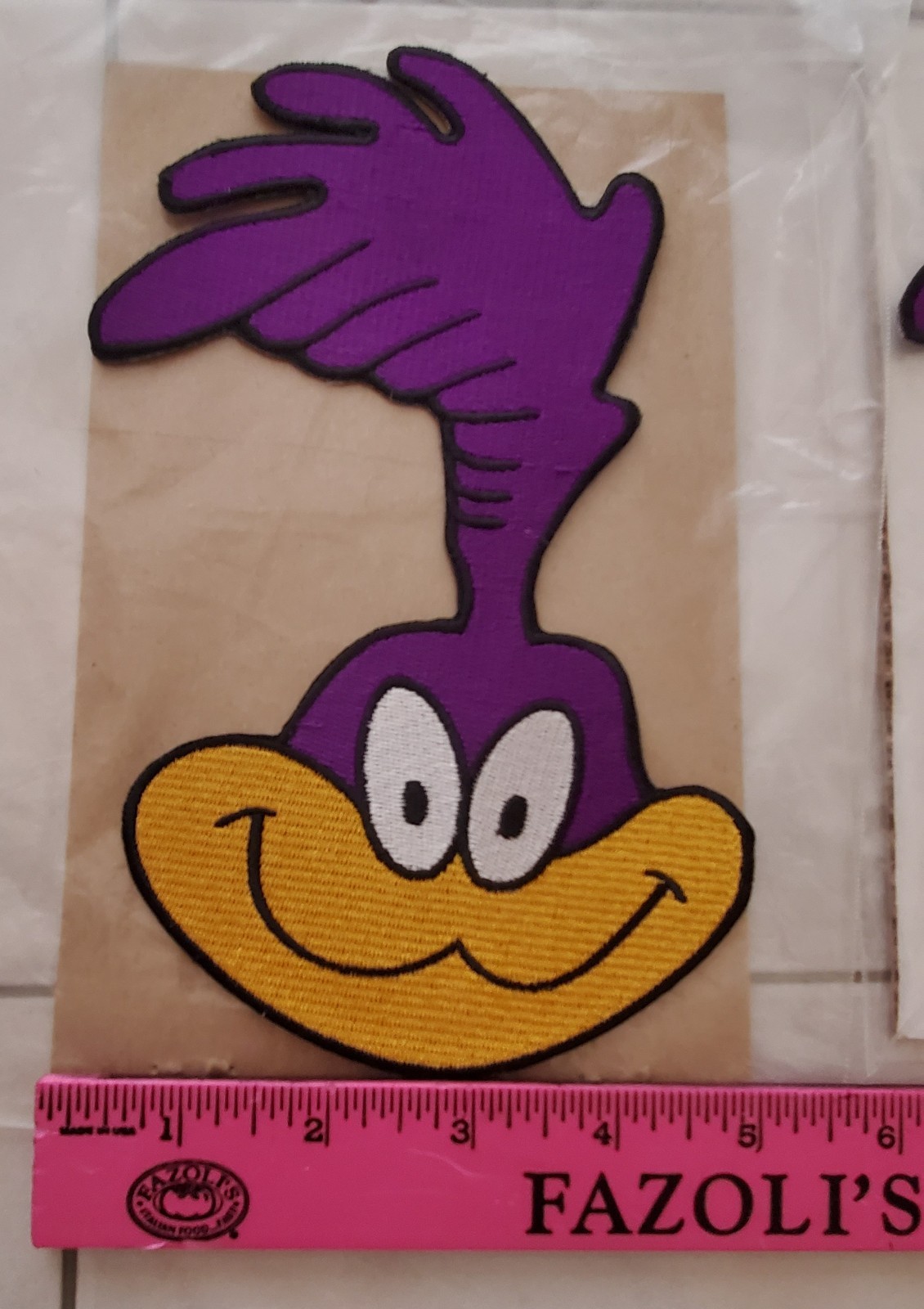 (4) ROAD RUNNER PLYMOUTH SEW-ON/OR GLUE-ON PATCHES 8″X5″/4″X3″/3″ VTG RARE OLD