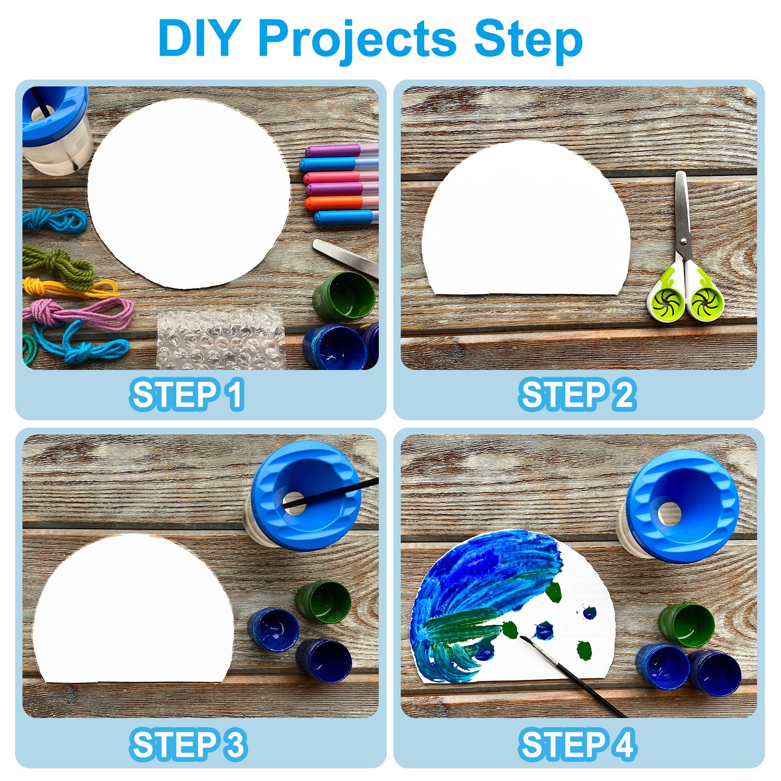 6inch Circle Card Stock, 25Pcs Cutouts Paper Thick Cardstock Coaster Green