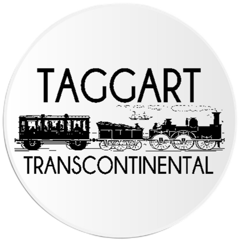 Taggart Transcontinental – 25 Pack Circle Stickers 3 Inch – Atlas Shrugged Galt