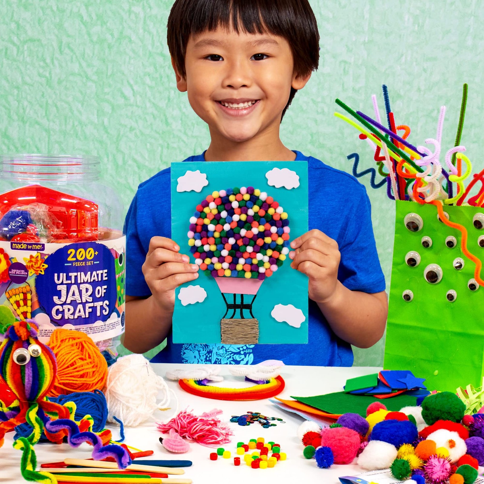 Ultimate 200+ Piece Rainbow Craft Supply Bundle, Arts & Crafts Kit for All Ages