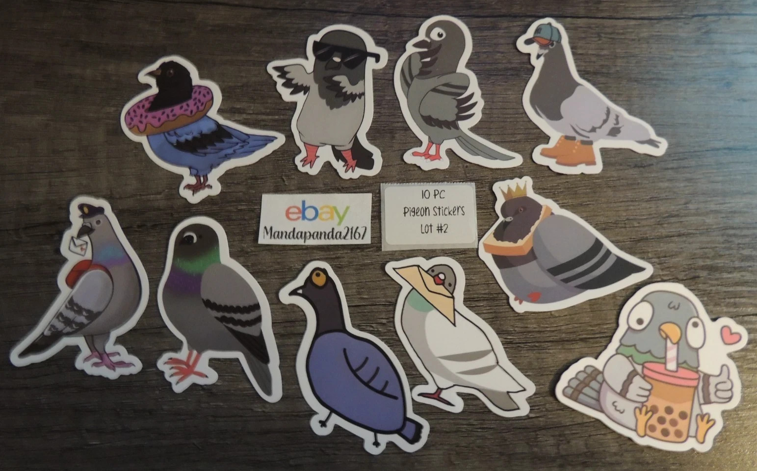 Pigeon – Bird – Stickers – 10 Pieces – Choose between 6 styles! See Description