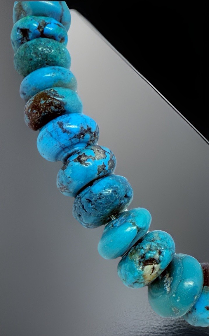 Natural Turquoise Disc Beads 11mm Qty:10