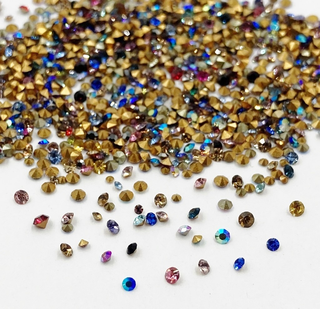400 Vintage Preciosa Crystal 1mm. To 2mm. Tiny Rhinestones – Jewelry Repair J51
